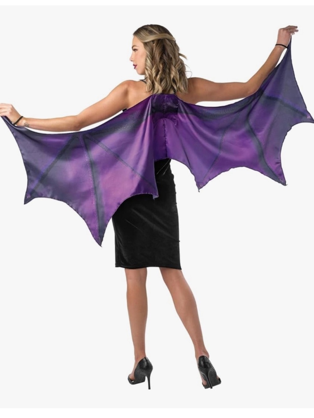 NWT Purple Dragon Bat Wing Cape Shawl Scarf Wrap